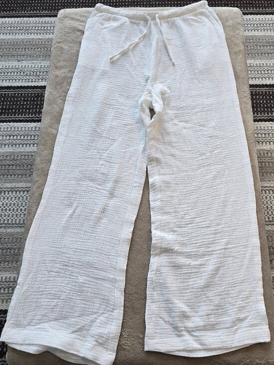 triple 5 Pants - Triple 5 Silver Jeans 100% double gauze cotton loose wide leg pants women
